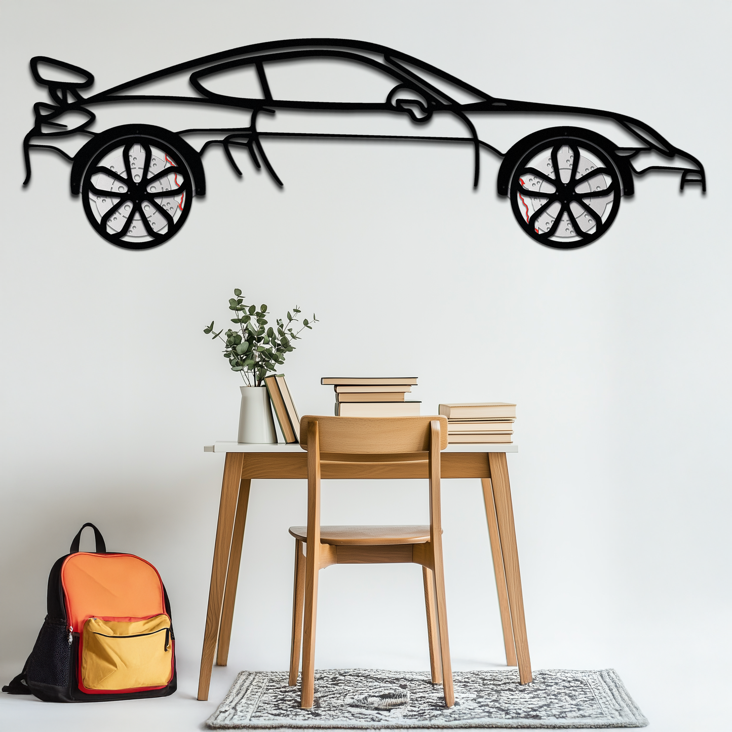 Porsche 911 GT2 Metal Wall Art – Rotating Wheel Motorsport Silhouette | Premium Gift for Car Enthusiasts,KAFMEKA052 - Tampa Home & Garden Store