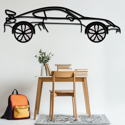 Porsche 911 GT2 Metal Wall Art – Rotating Wheel Motorsport Silhouette | Premium Gift for Car Enthusiasts,KAFMEKA052 - Tampa Home & Garden Store