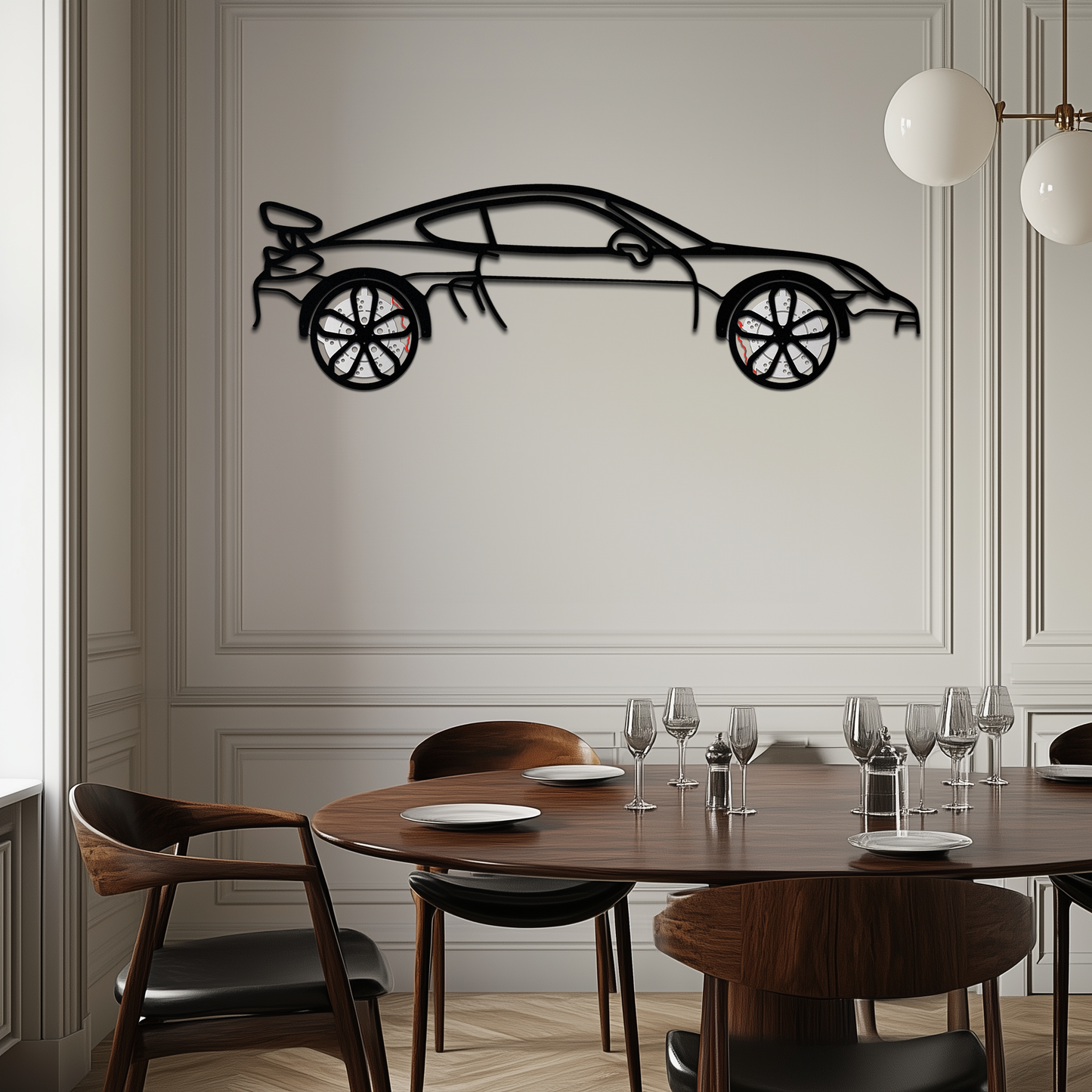 Porsche 911 GT2 Metal Wall Art – Rotating Wheel Motorsport Silhouette | Premium Gift for Car Enthusiasts,KAFMEKA052 - Tampa Home & Garden Store