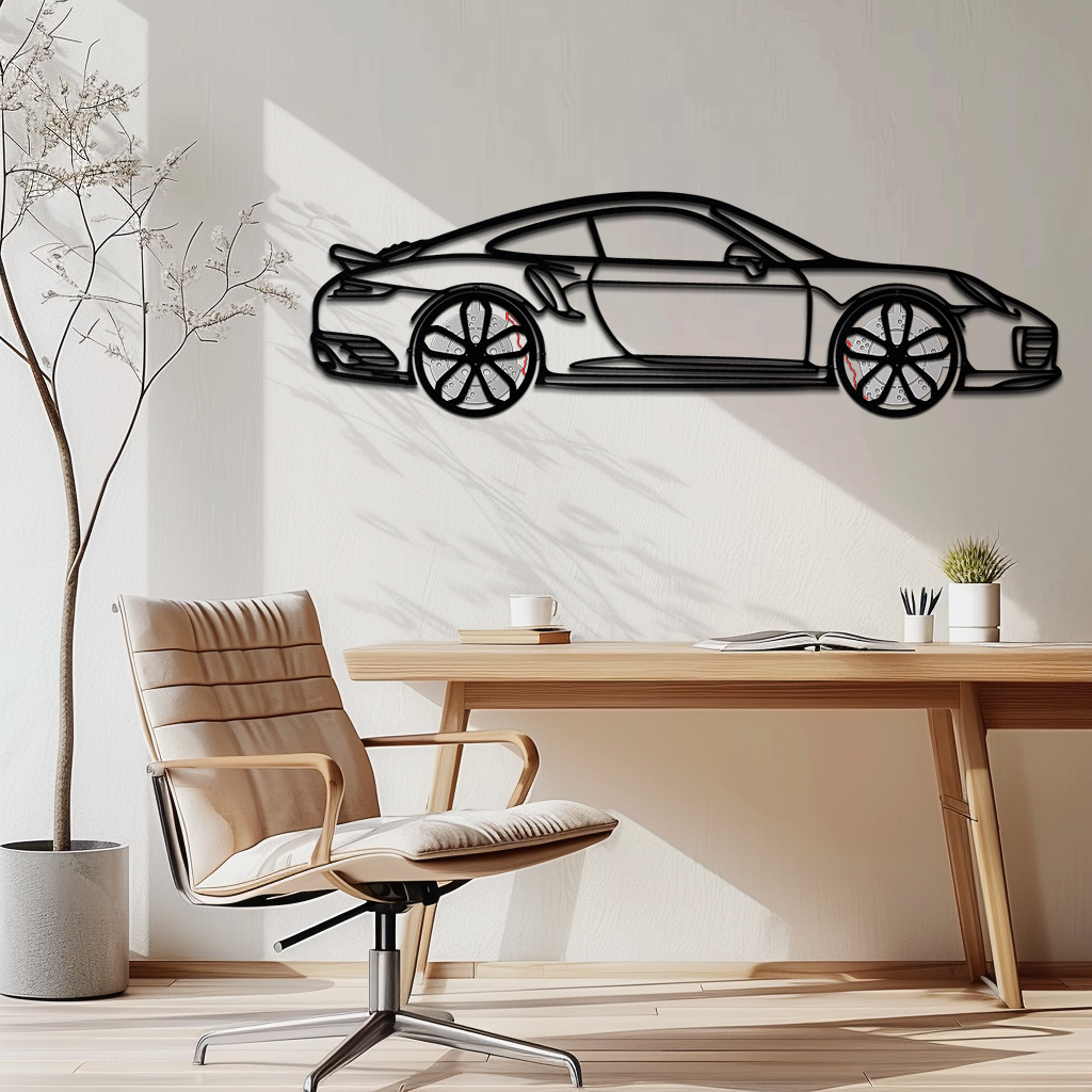 Porsche 911 Turbo S Silhouette Metal Wall Art – Rotating Wheel Automotive Decor Gift 🏎️🔥,KAFMEKA056 - Tampa Home & Garden Store
