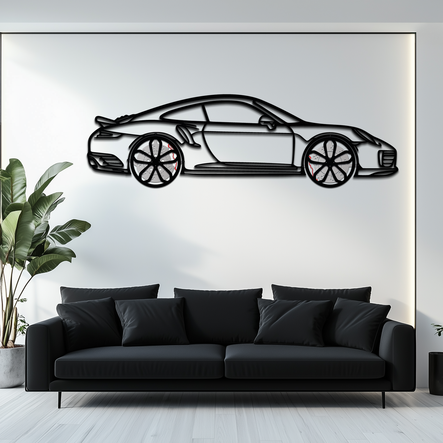Porsche 911 Turbo S Silhouette Metal Wall Art – Rotating Wheel Automotive Decor Gift 🏎️🔥,KAFMEKA056 - Tampa Home & Garden Store