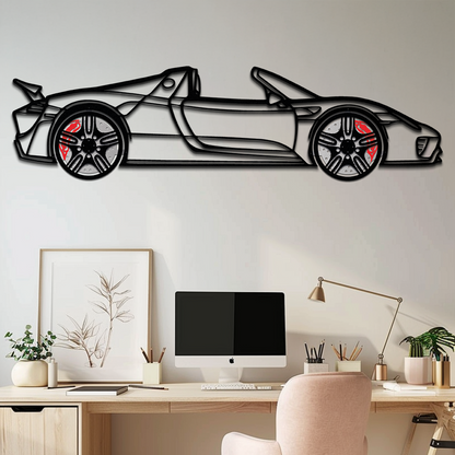 Porsche 918 Spyder Silhouette Metal Wall Art – Hybrid Hypercar Decor with Rotating Wheels ⚡🏁,KAFMEKA061 - Tampa Home & Garden Store