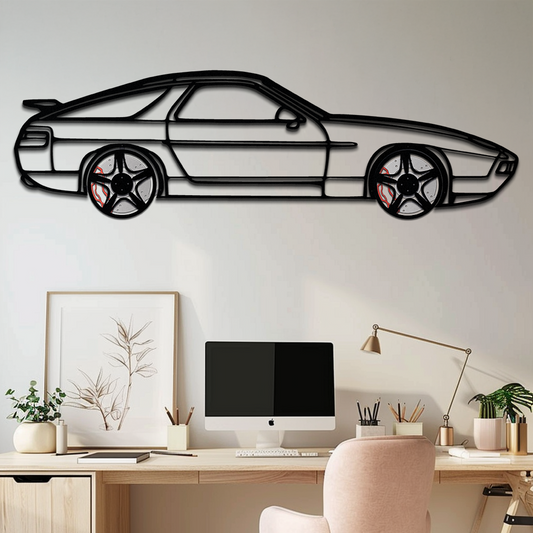 Porsche 928 GTS Silhouette Metal Wall Art – Classic Grand Tourer Decor with Rotating Wheels-KAFMEKA062 - Tampa Home & Garden Store
