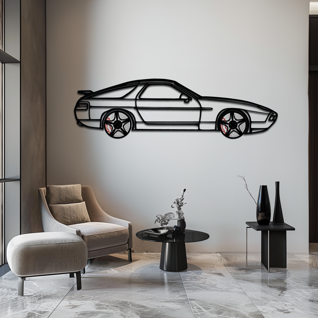 Porsche 928 GTS Silhouette Metal Wall Art – Classic Grand Tourer Decor with Rotating Wheels-KAFMEKA062 - Tampa Home & Garden Store
