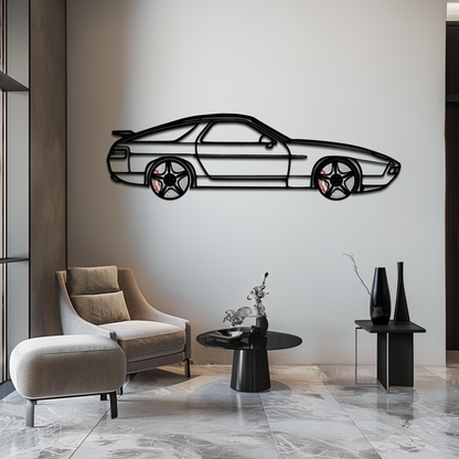 Porsche 928 GTS Silhouette Metal Wall Art – Classic Grand Tourer Decor with Rotating Wheels-KAFMEKA062 - Tampa Home & Garden Store