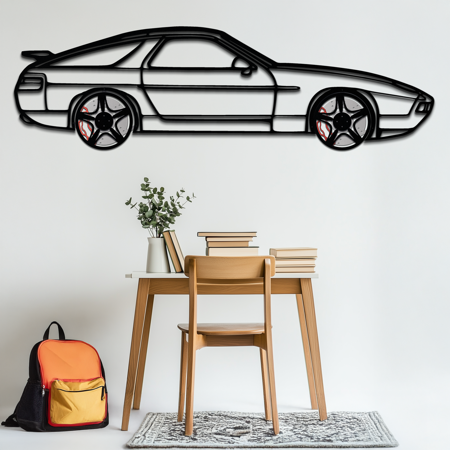 Porsche 928 GTS Silhouette Metal Wall Art – Classic Grand Tourer Decor with Rotating Wheels-KAFMEKA062 - Tampa Home & Garden Store