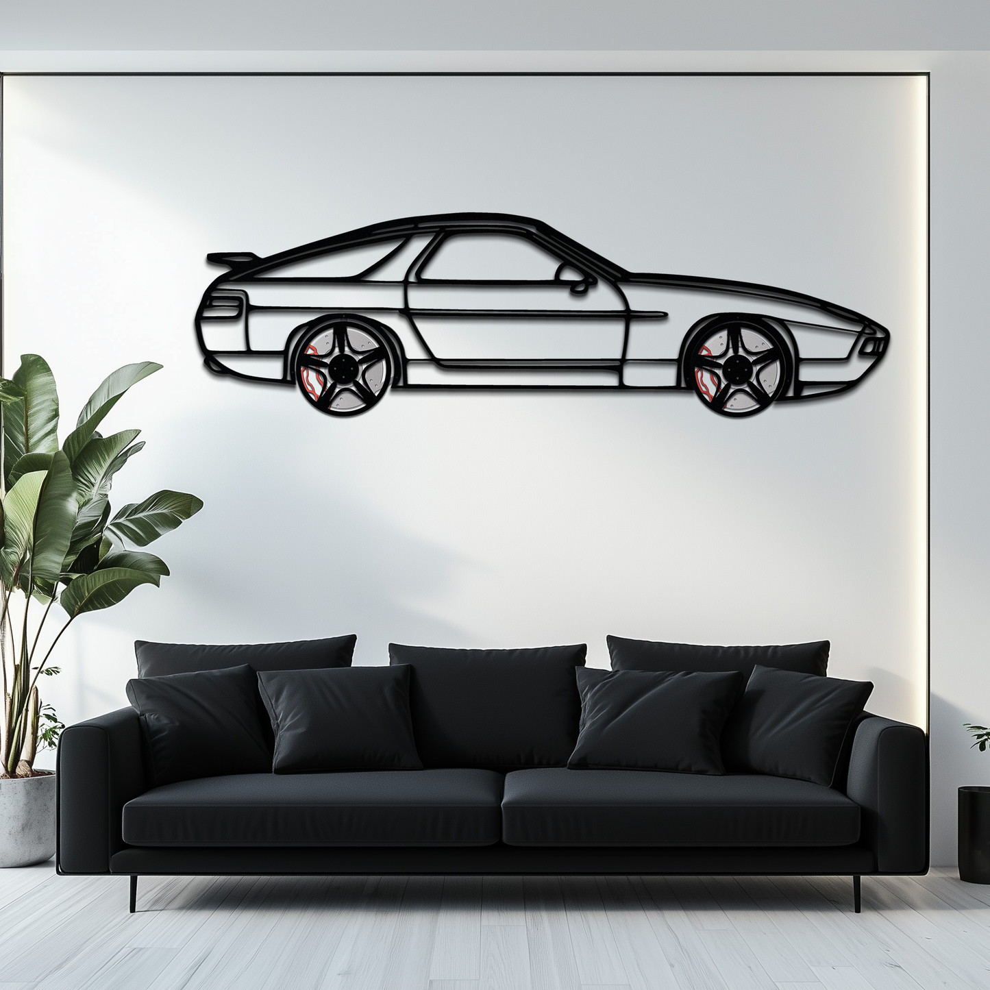 Porsche 928 GTS Silhouette Metal Wall Art – Classic Grand Tourer Decor with Rotating Wheels-KAFMEKA062 - Tampa Home & Garden Store