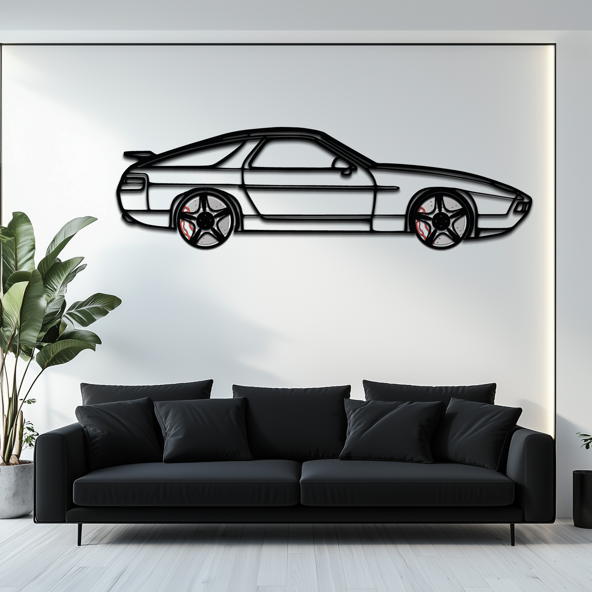 Porsche 928 GTS Silhouette Metal Wall Art – Classic Grand Tourer Decor with Rotating Wheels-KAFMEKA062 - Tampa Home & Garden Store
