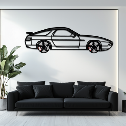 Porsche 928 GTS Silhouette Metal Wall Art – Classic Grand Tourer Decor with Rotating Wheels-KAFMEKA062 - Tampa Home & Garden Store