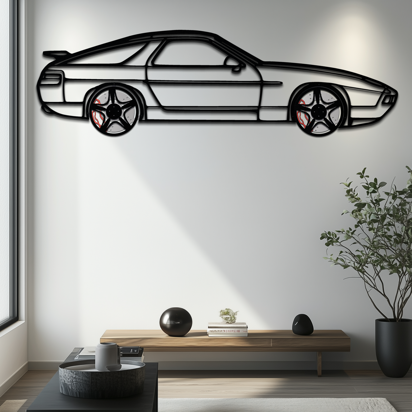 Porsche 928 GTS Silhouette Metal Wall Art – Classic Grand Tourer Decor with Rotating Wheels-KAFMEKA062 - Tampa Home & Garden Store