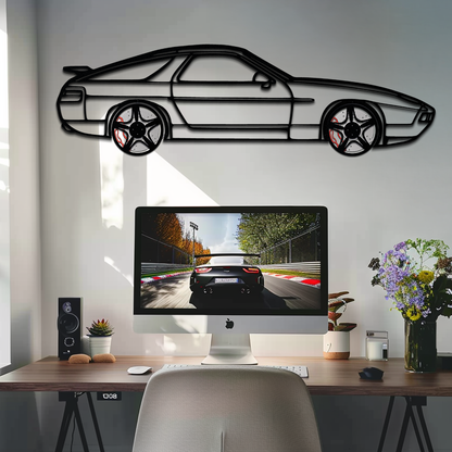 Porsche 928 GTS Silhouette Metal Wall Art – Classic Grand Tourer Decor with Rotating Wheels-KAFMEKA062 - Tampa Home & Garden Store