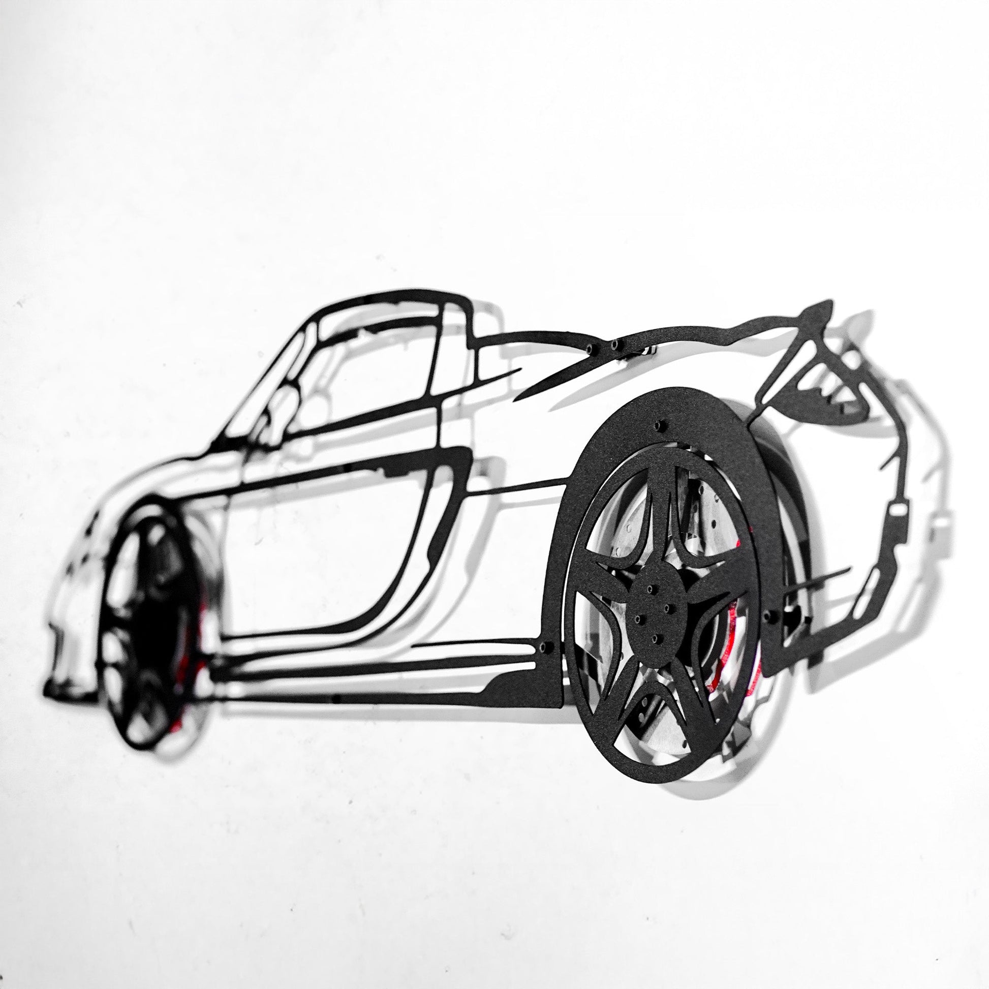 Porsche Carrera GT Wall Art – Supercar Steel Silhouette with Spinning Wheels-KAFMEKA039 - Tampa Home & Garden Store