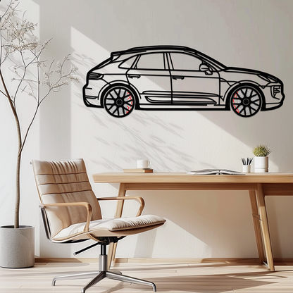 Porsche Macan GTS 95B Metal Wall Art – Luxury Performance SUV Silhouette with Rotating Wheels-KAFMEKA065 - Tampa Home & Garden Store