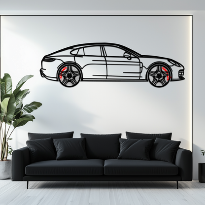 Porsche Taycan Turbo Cross Metal Wall Art – Electric Performance Silhouette with Rotating Wheels-KAFMEKA067 - Tampa Home & Garden Store