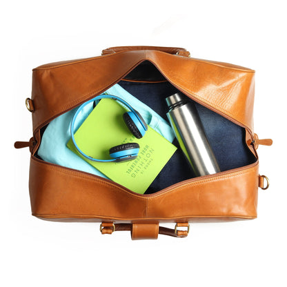 Port Blair Leather Duffle Travel Bag - Tampa Home & Garden Store