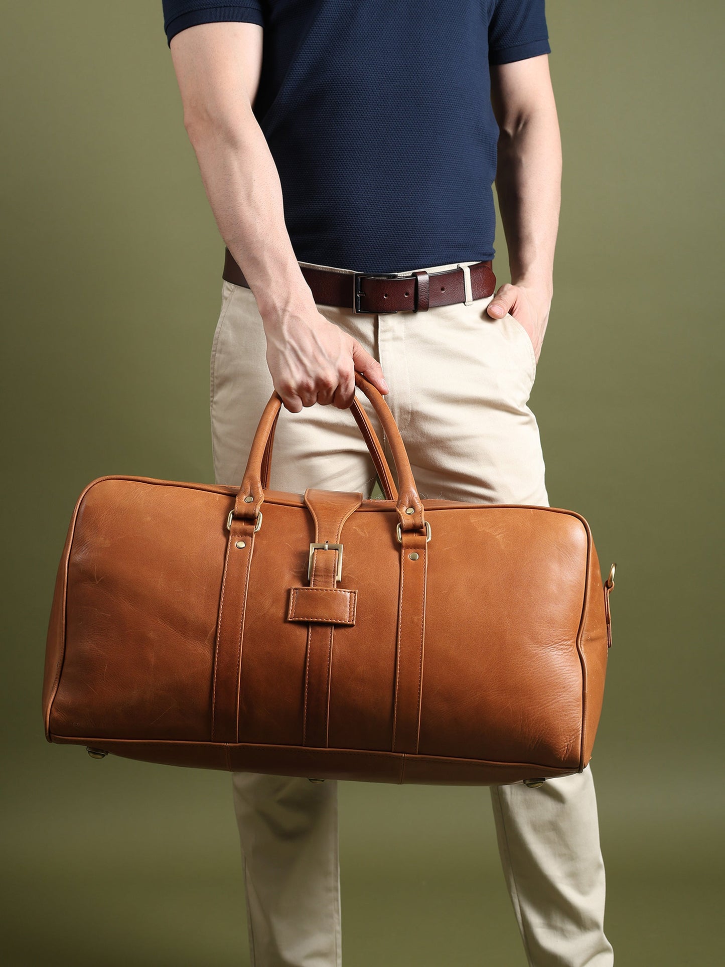 Port Blair Leather Duffle Travel Bag - Tampa Home & Garden Store