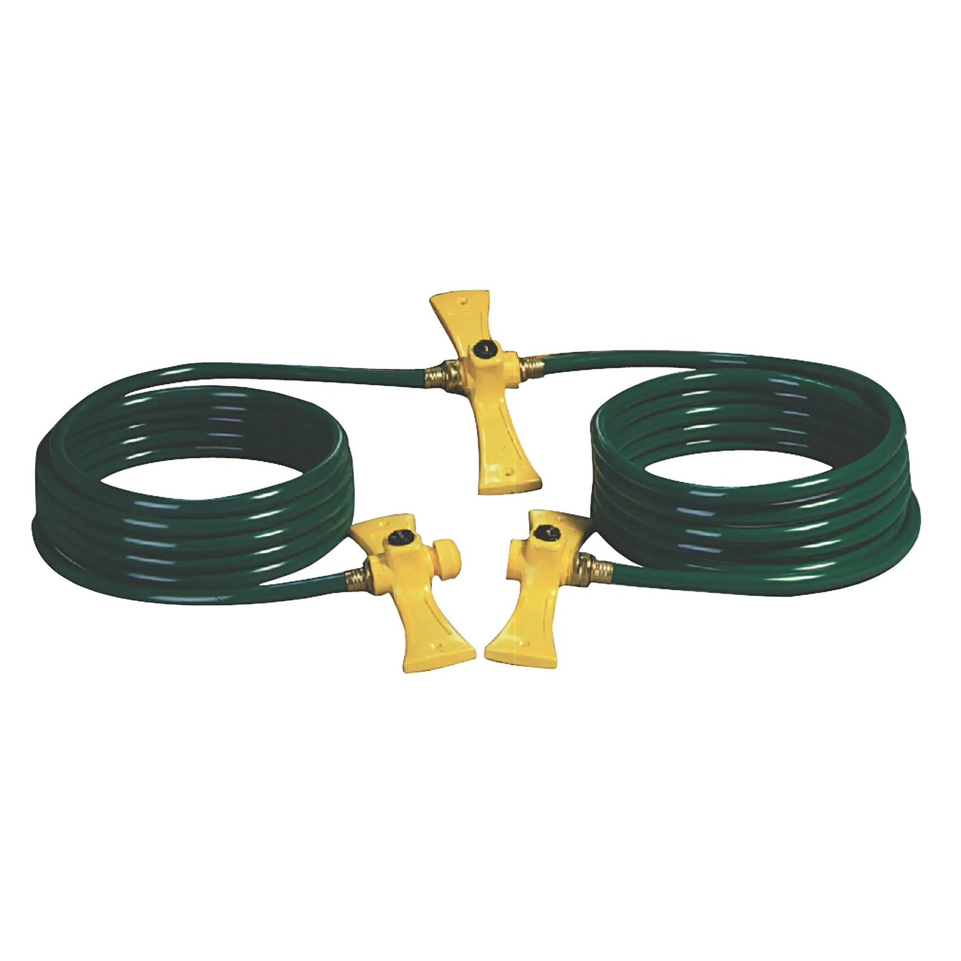 Port a Rain Hose Watering Sprinkler System Orbit portable sprinkler with green hoses on Tampa Home & Garden Store