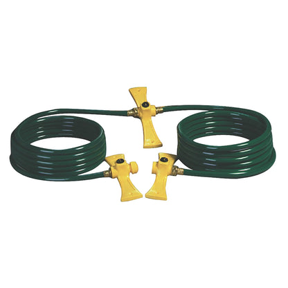 Port a Rain Hose Watering Sprinkler System Orbit portable sprinkler with green hoses on Tampa Home & Garden Store