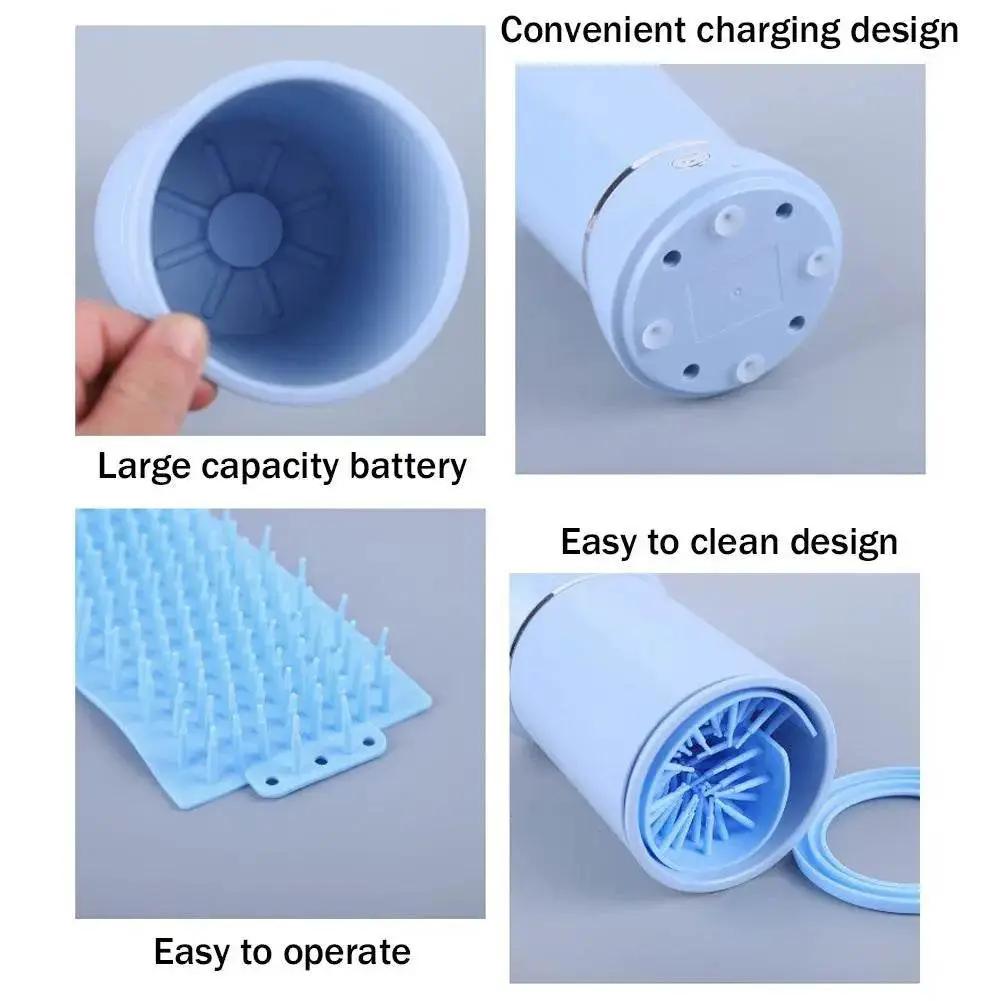 Portable Dog Paw Washer Automatic Pet Paw Cleaner Electric Paw Massager USB Rechargeable Designed for Small to Medium Dogs Cats - Tampa Home & Garden Store