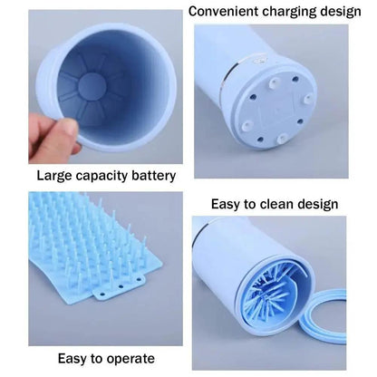 Portable Dog Paw Washer Automatic Pet Paw Cleaner Electric Paw Massager USB Rechargeable Designed for Small to Medium Dogs Cats - Tampa Home & Garden Store