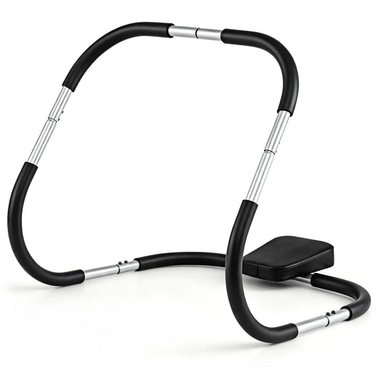 Portable AB Trainer with Headrest and Foam Handles, DirectDeals, black and silver steel frame on Tampa Home & Garden Store