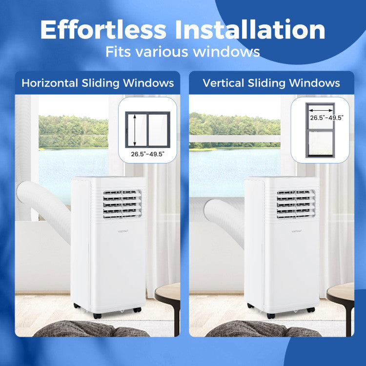AC portátil 3 en 1, 8000/9000 BTU