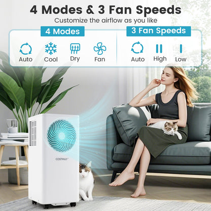 Aire acondicionado portátil de 8200/10000 BTU, unidad de aire acondicionado de pie 3 en 1 con deshumidificador - 8200 BTU