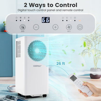 Aire acondicionado portátil de 8200/10000 BTU, unidad de aire acondicionado de pie 3 en 1 con deshumidificador - 8200 BTU