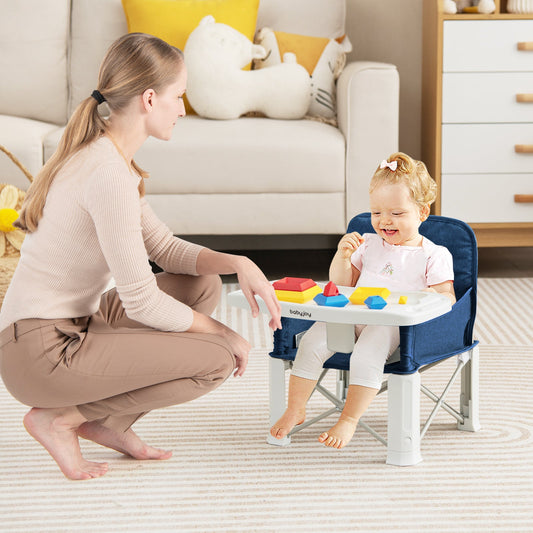 Portable Baby Booster Seat with Straps and Double Tray - Tampa Home & Garden Store