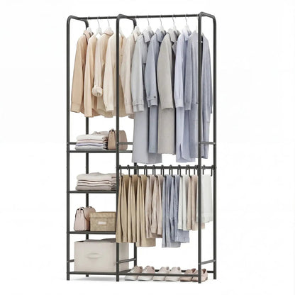 Portable Closet With Pants Hangers and Rods