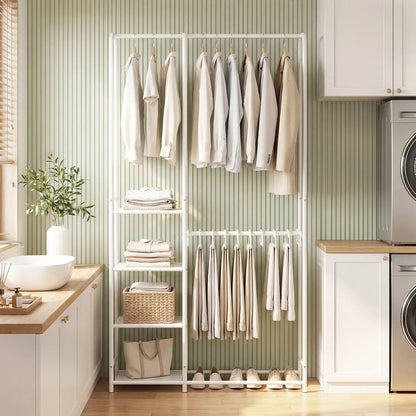 Portable Closet With Pants Hangers and Rods