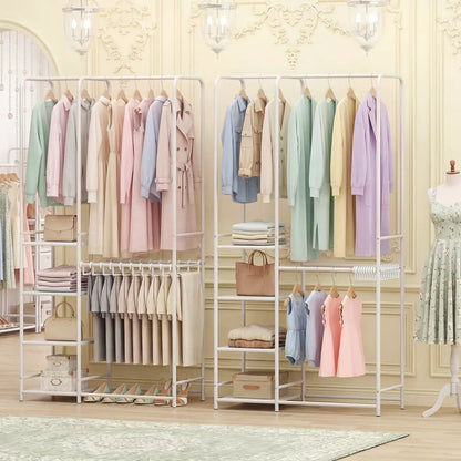 Portable Closet With Pants Hangers and Rods
