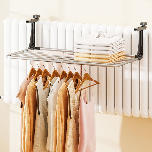 Portable Clothes Drying Rack Aluminum Towel Rack with Adjustable and Foldable Brackets - Tampa Home & Garden Store