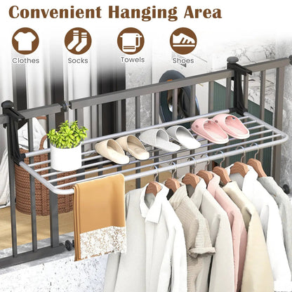 Portable Clothes Drying Rack Aluminum Frame