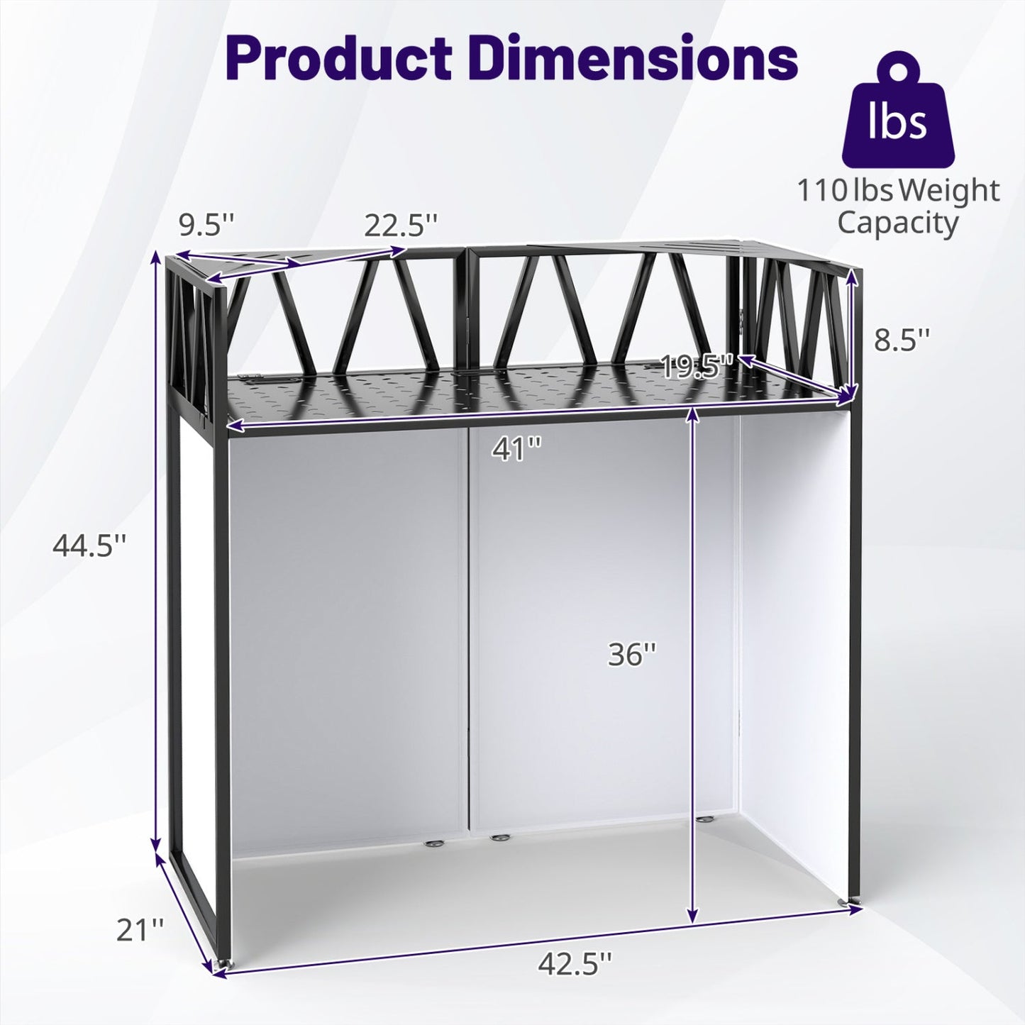Portable DJ Booth with black scrims by DirectDeals, metal truss frame on Tampa Home & Garden Store