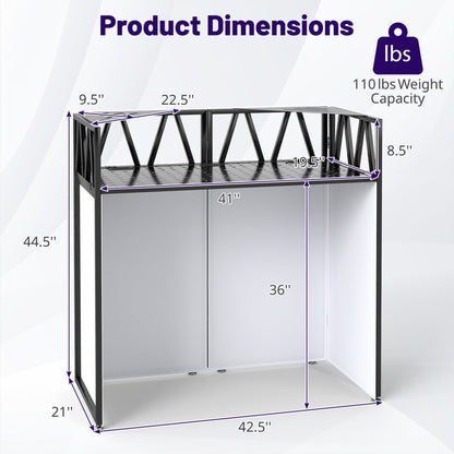 Portable DJ Booth with black scrims by DirectDeals, metal truss frame on Tampa Home & Garden Store