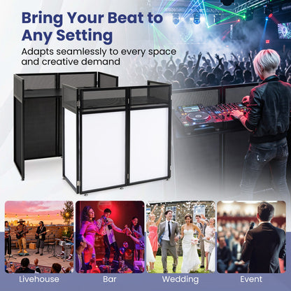 Portable DJ Booth by DirectDeals with black frame, adjustable feet, detachable tabletop on Tampa Home & Garden Store