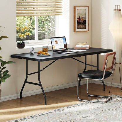 GemGear portable folding camping table with black top and metal legs for home office use on Tampa Home & Garden Store