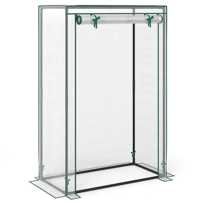 Portable Mini Greenhouse with Roll-Up Zippered Door