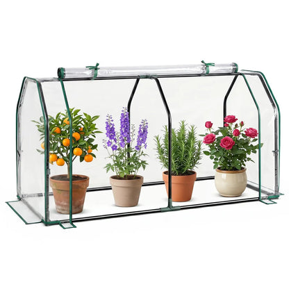 Portable Mini Greenhouse With PE Cover and Door
