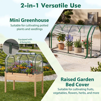 Portable Mini Greenhouse With PE Cover and Door