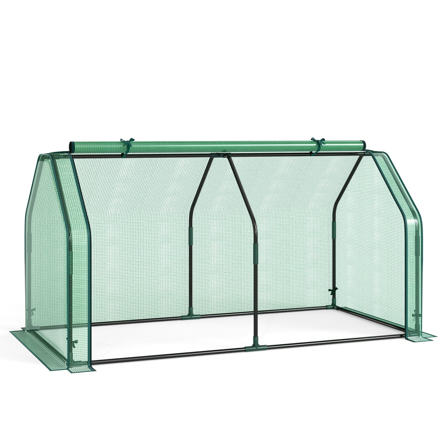 Portable mini greenhouse by DirectDeals with PE cover and roll-up door, green mesh frame on Tampa Home & Garden Store