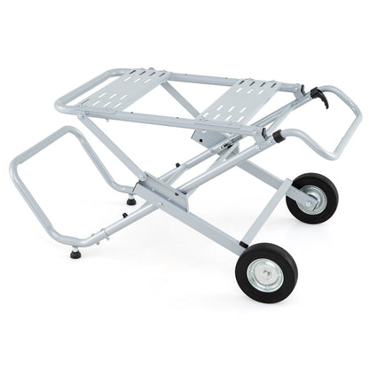 DirectDeals portable table saw stand with rolling wheels, foldable, gray metal frame on Tampa Home & Garden Store