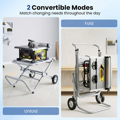 Portable table saw stand with rolling wheels, foldable DirectDeals tool stand on Tampa Home & Garden Store