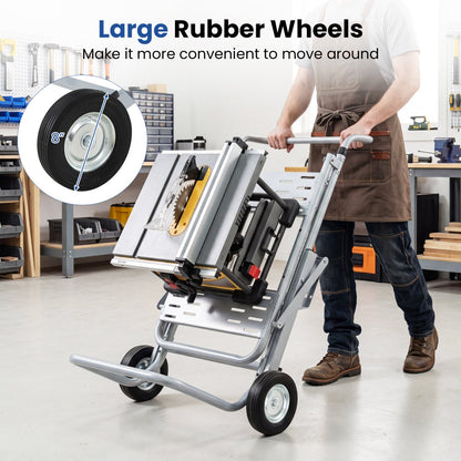 Portable Table Saw Stand with Rolling Wheels by DirectDeals, foldable metal tool stand on Tampa Home & Garden Store