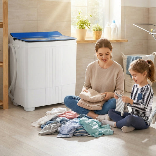 Portable Washing Machine with 12 LBS Washer and 8 LBS Spinner Combo for Apartments - Tampa Home & Garden Store