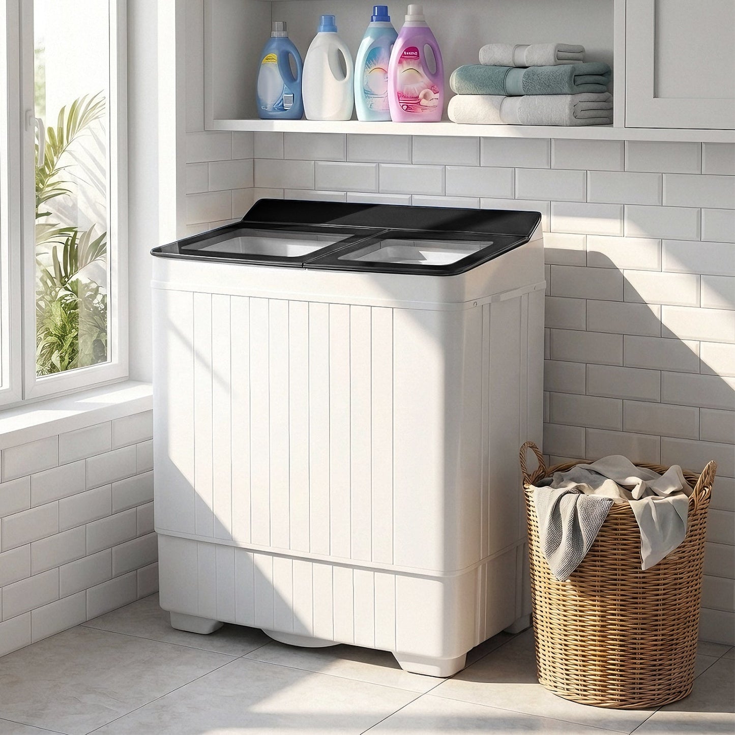 Portable Washing Machine with 18 LBS Washer and 8 LBS Spinner Combo