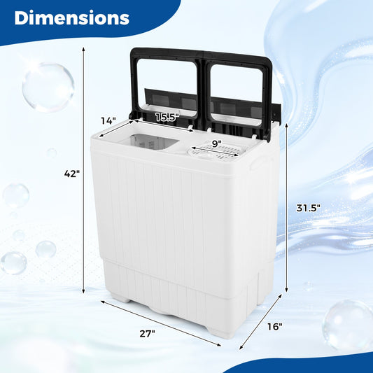 Portable Washing Machine with 18 LBS Washer and 8 LBS Spinner Combo - Tampa Home & Garden Store
