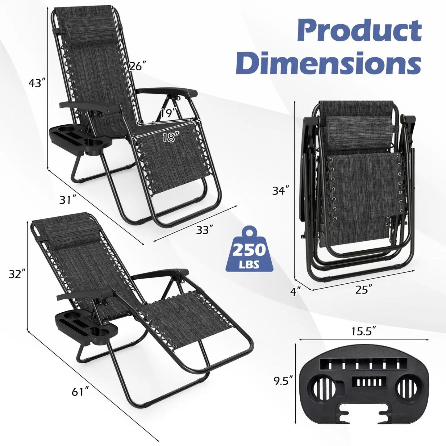 Zero Gravity Recliner Chair with Cup Holder
