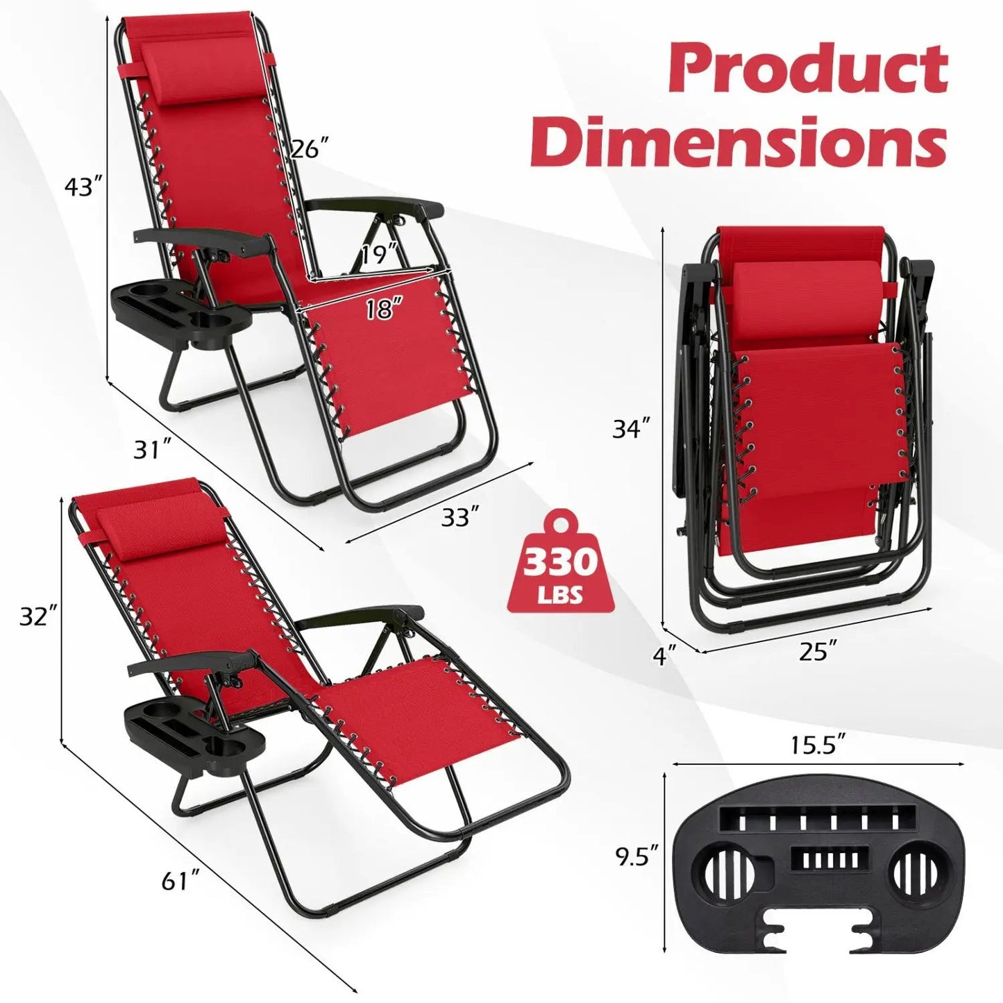 Zero Gravity Recliner Chair with Cup Holder
